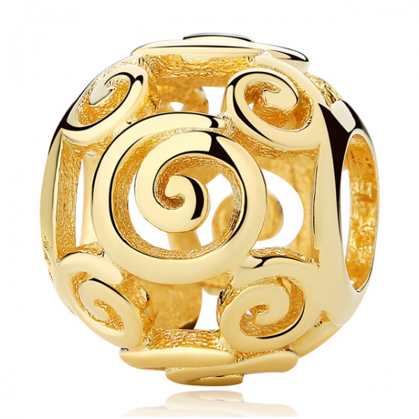 Talisman Charm Pandora Gold Placat Aur